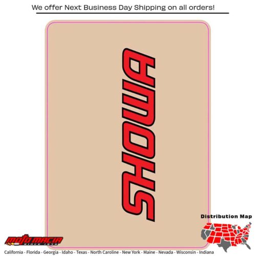 UPPER FORK DECAL SHOWA RED