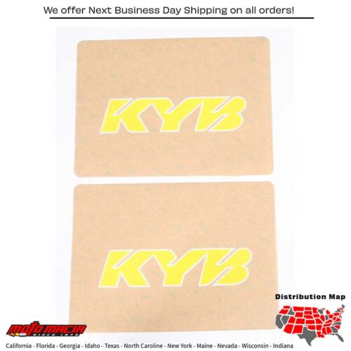 UPPER FORK DECAL KYB YELLOW