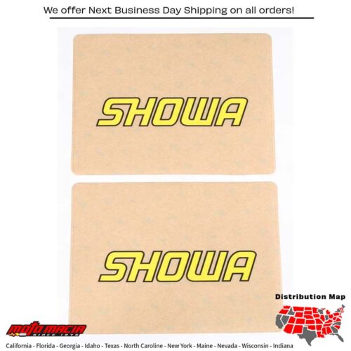 UPPER FORK DECAL SHOWA YELLOW