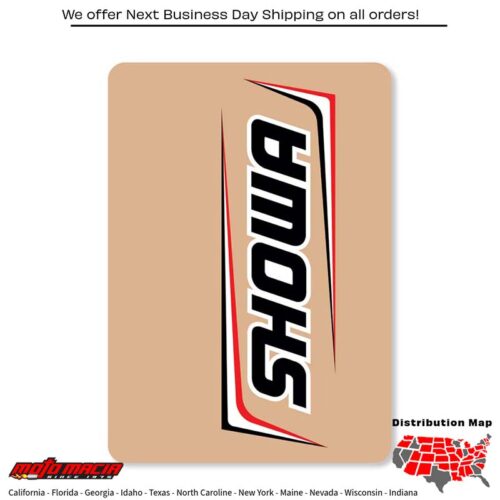 SHOWA UPPER FORK DECALS BLACK/WHITE