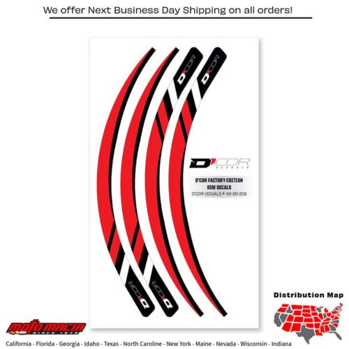 RIM DECALS RED 4 PC SET RED RIM DECALS 4 PC SET