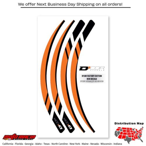 RIM DECALS ORANGE 4 PC SET ORG RIM DECALS 4 PC SET