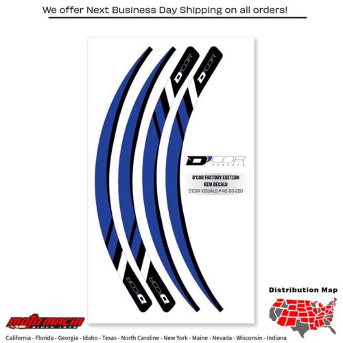 RIM DECALS BLUE 4 PC SET BLU RIM DECALS 4 PC SET
