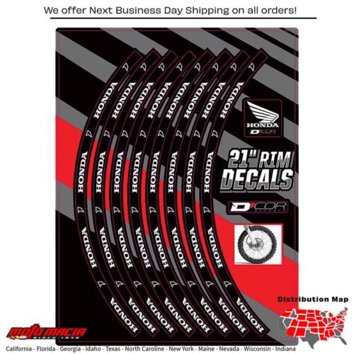 RIM DECALS 21" HONDA LOGO FRONT Honda CR500AF CRF450R CRF250R CR125R CR250R 97-17
