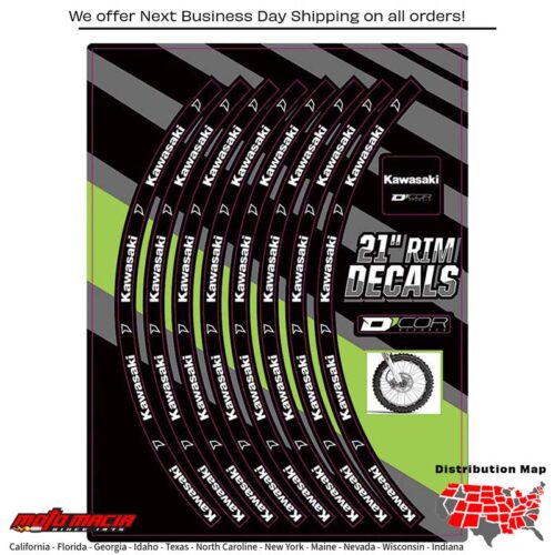 RIM DECALS 21" KAWASAKI LOGO FRONT