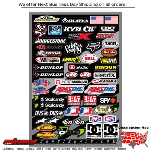MISC LOGOS DECAL SHEET 12"X18"