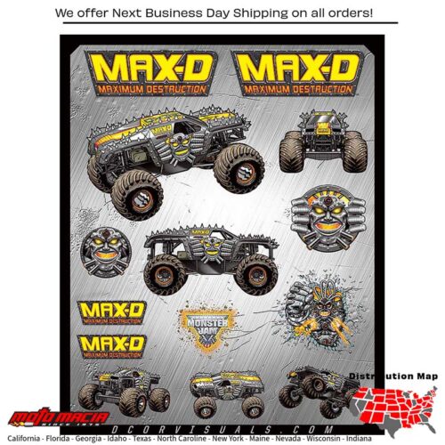 MONSTER JAM DECAL SHEET