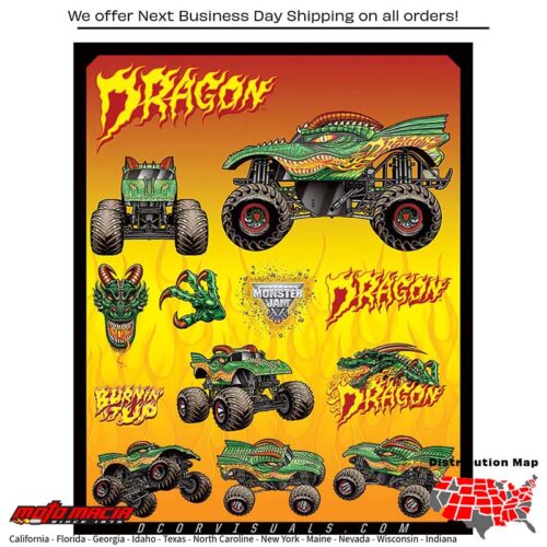 MONSTER JAM DECAL SHEET