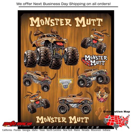 MONSTER JAM DECAL SHEET