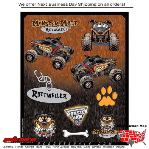 MONSTER JAM DECAL SHEET
