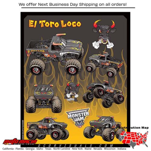 MONSTER JAM DECAL SHEET