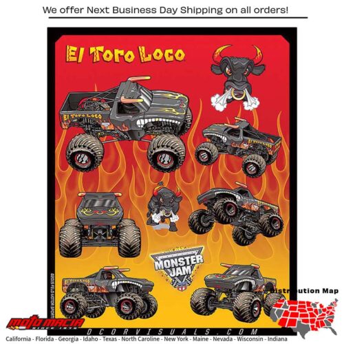 MONSTER JAM DECAL SHEET