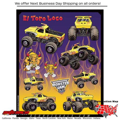 MONSTER JAM DECAL SHEET