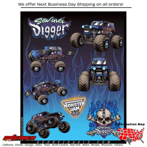 MONSTER JAM DECAL SHEET