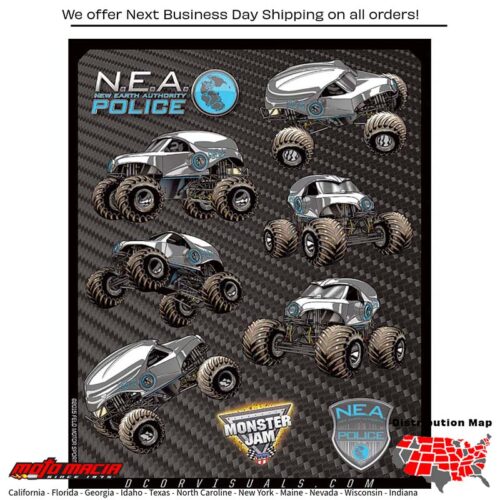 MONSTER JAM DECAL SHEET