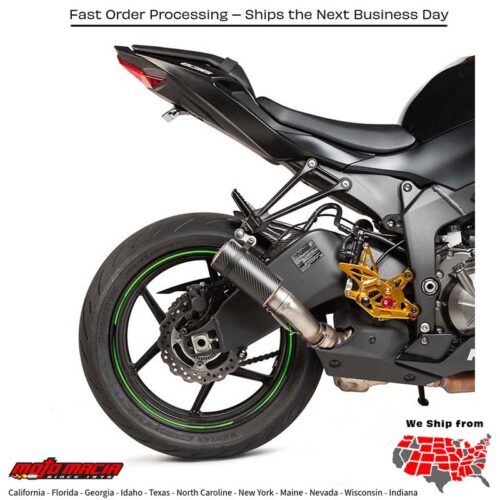 MGP STINGER SLIP-ON MATTE CARBON  Kawasaki ZX600 Ninja ZX-6R 2009-2023 Kawasaki ZX636 Ninja ZX-6R 2013-2023 Kawasaki ZX636 Ninja ZX-6R KRT Edition 2022-2022