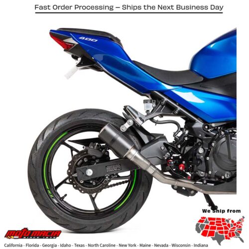 MGP STINGER SLIP-ON MATTE CARBON  Kawasaki EX400 Ninja 400 2018-2023 Kawasaki EX400 Ninja 400 ABS 2018-2022