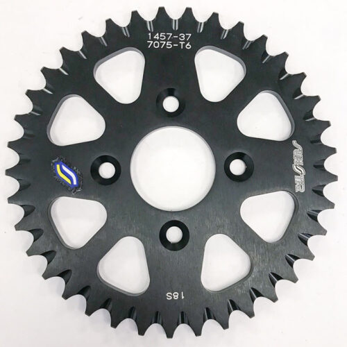 REAR SPROCKET ALUMINUM 37T-420 BLK COB  Cobra CX50 BW 2010-2015 Cobra CX50 Jr 2007-2019 Cobra CX50 Sr 2007-2017 Cobra CX50 P3 2017-2019 Cobra CX50 F.W.E. 2017-2019