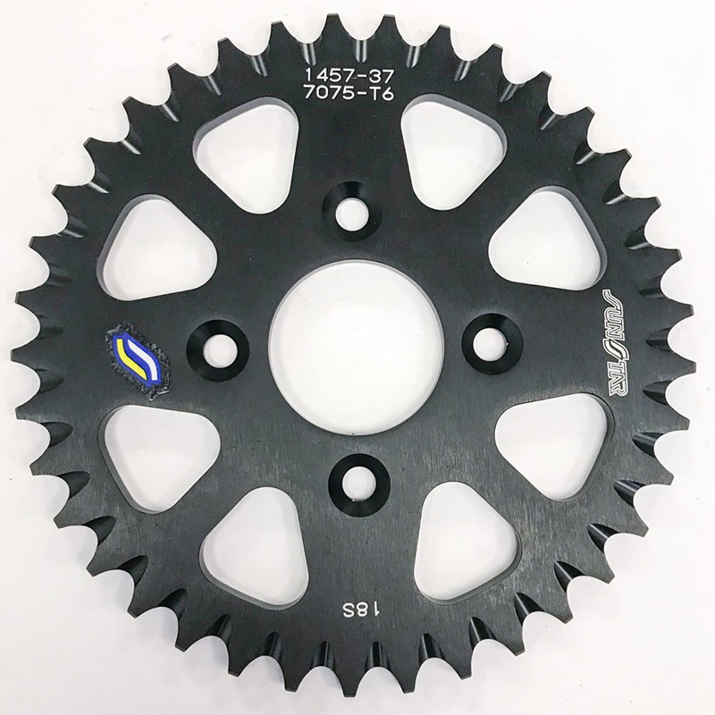 REAR SPROCKET ALUMINUM 37T-420 BLK COB Cobra CX50 BW 2010-2015 Cobra CX50 Jr 2007-2019 Cobra CX50 Sr 2007-2017 Cobra CX50 P3 2017-2019 Cobra CX50 F.W.E. 2017-2019