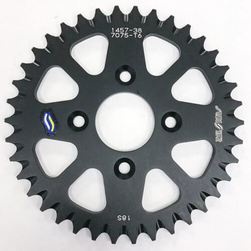 REAR SPROCKET ALUMINUM 38T-420 BLK COB  Cobra CX50 BW 2010-2015 Cobra CX50 Jr 2007-2019 Cobra CX50 Sr 2007-2017 Cobra CX50 P3 2017-2019 Cobra CX50 F.W.E. 2017-2019