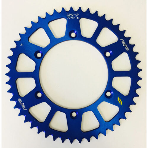 REAR SPROCKET ALUMINUM 48T-520 BLU HON/  Yamaha YZ250FX 2015-2020 Yamaha YZ250X 2016-2022 Yamaha YZ450FX 2016-2021 Honda XR200R 1984-2002 Honda XR250R 1984-1989 Yamaha WR250R 2008-2020 Yamaha WR250X 2008-2011 Yamaha YZ125 1999-2022 Yamaha YZ250 1999-2022 Y