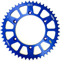 REAR SPROCKET ALUMINUM 49T-520 BLU HON/  Yamaha YZ250FX 2015-2020 Yamaha YZ250X 2016-2022 Yamaha YZ450FX 2016-2021 Honda XR200R 1984-2002 Honda XR250R 1984-1989 Yamaha WR250R 2008-2020 Yamaha WR250X 2008-2011 Yamaha YZ125 1999-2022 Yamaha YZ250 1999-2022 Y