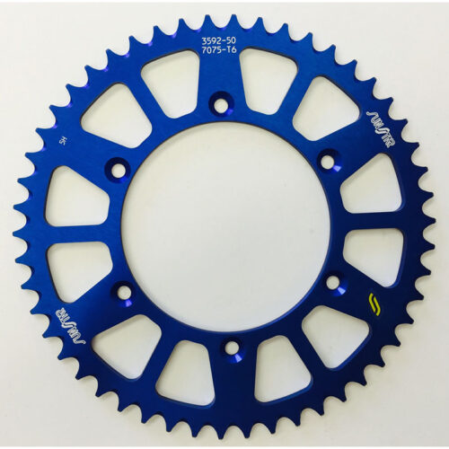 REAR SPROCKET ALUMINUM 50T-520 BLU HON/  Yamaha YZ250F 2012-2020 Yamaha YZ450F 2003-2021 Yamaha WR250F 2001-2020 Yamaha WR450F 2003-2020 Yamaha YZ125 2018-2022 Yamaha YZ250 2018-2022 Yamaha YZ250FX 2018-2020 Yamaha YZ250X 2018-2022 Yamaha YZ450FX 2018-2021