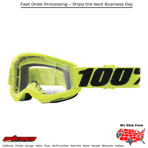 STRATA 2 JUNIOR GOGGLE FLUO YELLOW CLEAR LENS