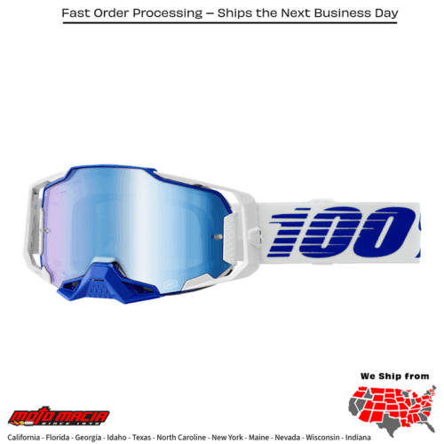 ARMEGA GOGGLE BLUE W/BLUE MIRROR LENS