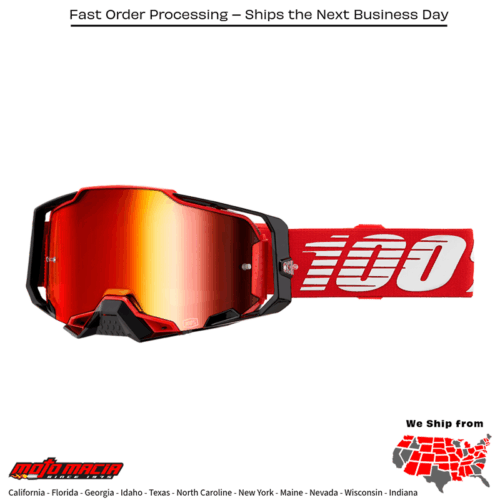 ARMEGA GOGGLE RED MIRROR RED LENS