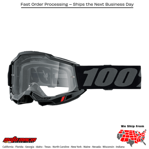 ACCURI 2 GOGGLE BLACK CLEAR LENS