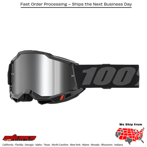 ACCURI 2 GOGGLE BLACK MIRROR SILVER LENS