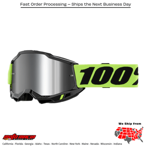 ACCURI 2 GOGGLE NEON YELLOW MIRROR SILVER LENS