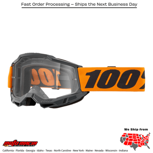 STRATA 2 GOGGLE NEON ORANGE CLEAR LENS