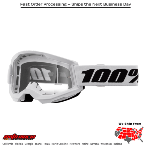 STRATA 2 GOGGLE WHITE CLEAR LENS
