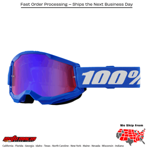 STRATA 2 GOGGLE BLUE MIRROR RED/BLUE LENS