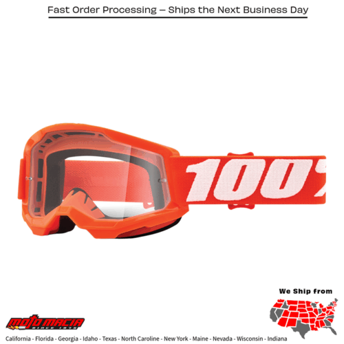 STRATA 2 JUNIOR GOGGLE ORANGE CLEAR LENS