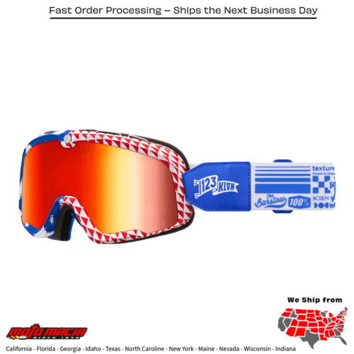 BARSTOW GOGGLE ARTIST SERIES 123 KLAN MIRROR RED LENS