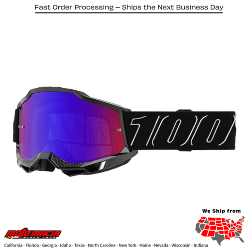 ACCURI 2 GOGGLE BLACKLINE MIRROR RED/BLUE LENS