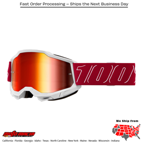 ACCURI 2 GOGGLE REDLINE MIRROR RED LENS