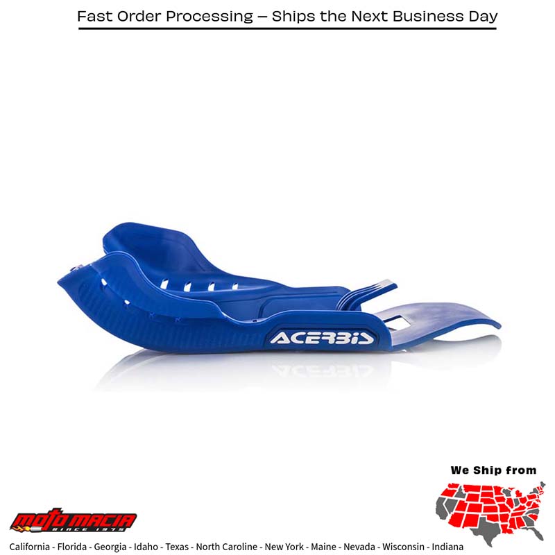 ACERBIS Skid Plate (protector de carter) BLUE YAMAHA YZ250X 16-24 YAMAHA YZ250 05-24 YAMAHA YZ250X 2016-2024 YAMAHA YZ250 2005-2024