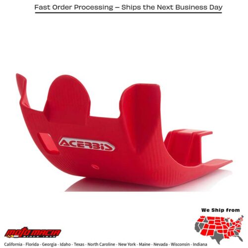 ACERBIS Skid Plate (protector de carter) MX RED HONDA CRF450RX 17-20 HONDA CRF450R 17-20 HONDA CRF250R 18-21 HONDA CRF450RX 2017-2020 HONDA CRF450R 2017-2020 HONDA CRF250R 2018-2021