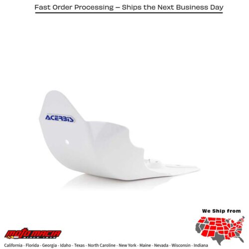 ACERBIS Skid Plate (protector de carter) MX WHITE YAMAHA YZ450F 18-21 YAMAHA YZ250F 19-21 YAMAHA YZ250FX 19-19 YAMAHA WR450F 19-21 YAMAHA WR250F 20-21 YAMAHA YZ450F 2018-2021 YAMAHA YZ250F 2019-2021 YAMAHA YZ250FX 2019-2019 YAMAHA WR450F 20