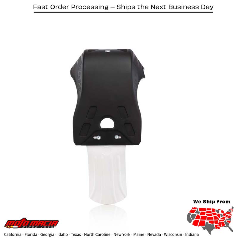 ACERBIS Skid Plate (protector de carter) BLACK/WHITE KAWASAKI KX250X 21-24 KAWASAKI KX450X 21-23 KAWASAKI KX250F 21-24 KAWASAKI KX450F 19-23 KAWASAKI KX250X 2021-2024 KAWASAKI KX450X 2021-2023 KAWASAKI KX250F 2021-2024 KAWASAKI KX450F 2019-