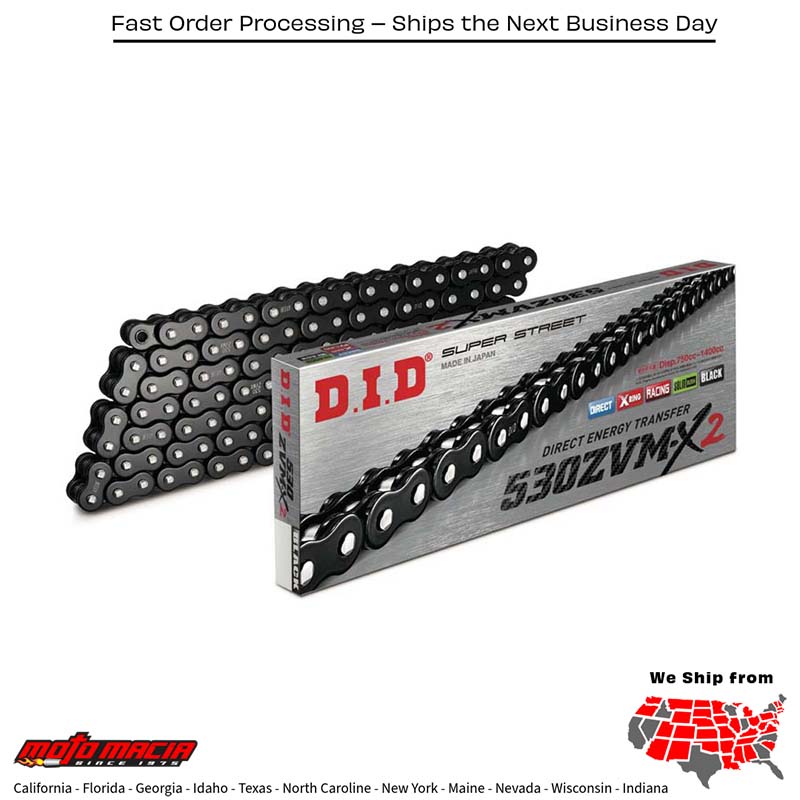 CHAIN 530ZVM-X2 BK ZJ