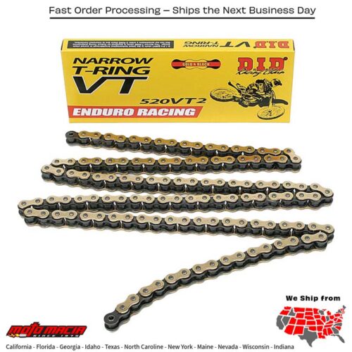 ENDURO RACING 520VT2-118 X-RING CHAIN GOLD