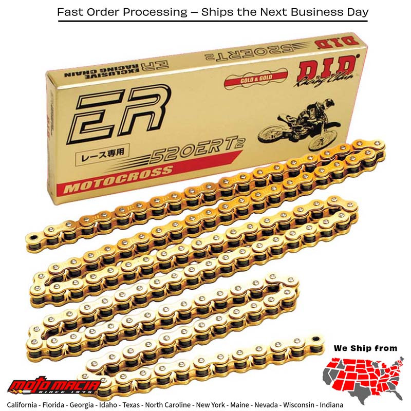 HI-PERFORMANCE 520ERT2-130 RACING CHAIN (GOLD)