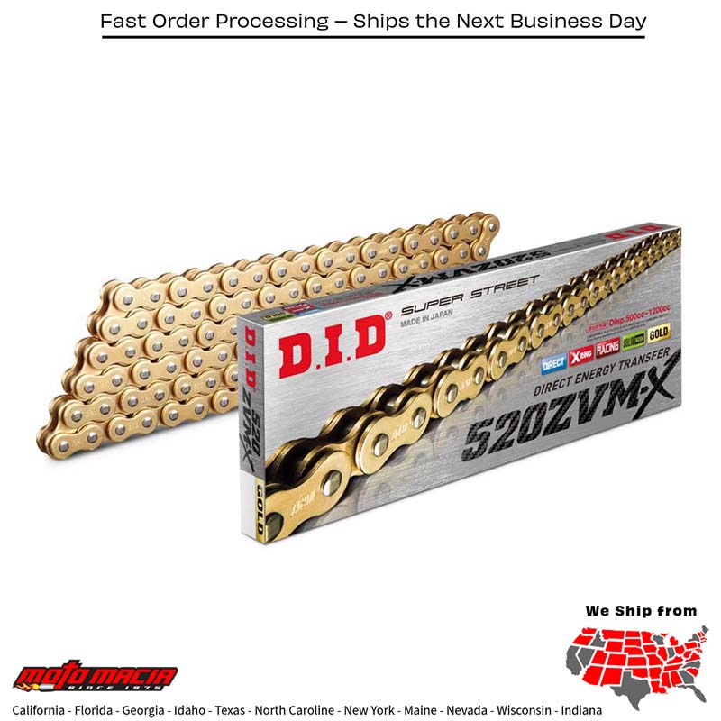 SUPER STREET 520ZVMX-120 X-RING CHAIN GOLD