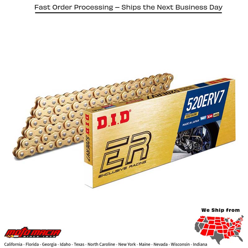 CHAIN 520ERV7 118L GOLD/GOLD