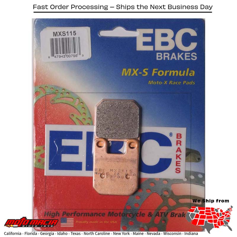 Brake Pads (pastillas de freno) EBC KTM 60 Sx 1998-2000 65 SX 1998-2001 MXS115